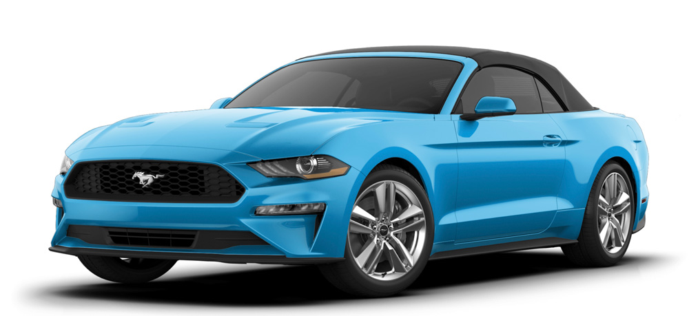VELOCITY BLUE - Mustang Ecoboost Convertibile MY2020 - USA