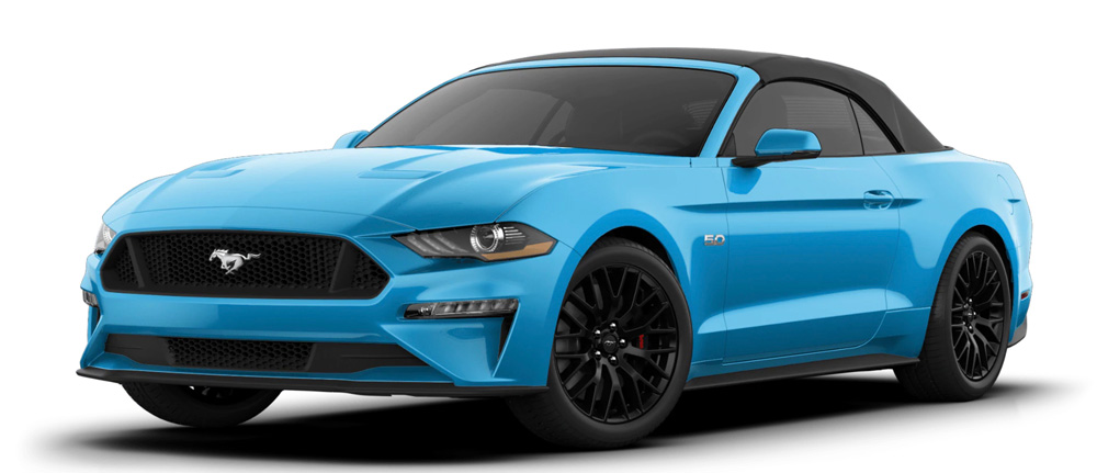VELOCITY BLUE - Mustang GT Premium  Convertibile MY2020 - USA